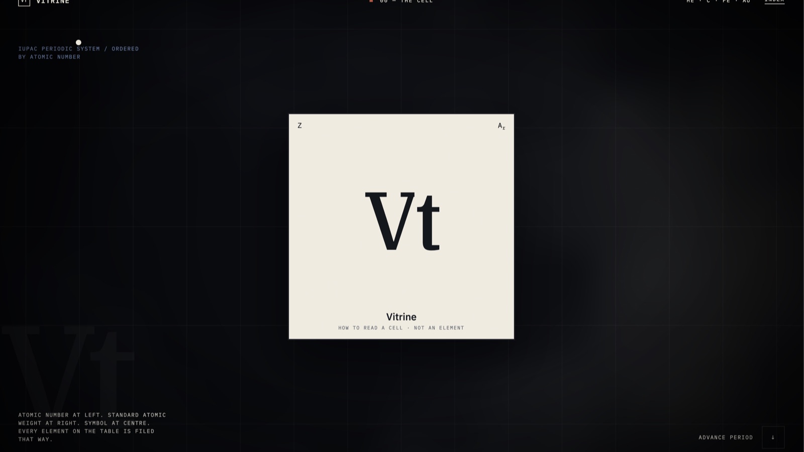 Vitrine website